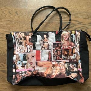 Rare Victoria's Secret Black Tote Bag Purse